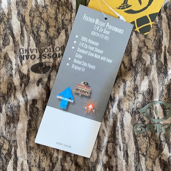 NWT Gator Outfitters 1/4 Zip Mens Camo Shirt - Picture 4 of 8